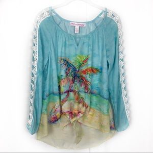 Leoma Lovegrove Tropical Print Tie Front